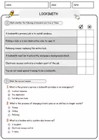 Vorschau - Arbeitsblätter - Locksmith Jobs Englisch Leseverstehen mit Richtig-Falsch-, Multiple-Choice- und Offenen Fragen (Englisch Arbeitsblatt) - Seite 2