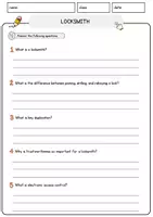 Vorschau - Arbeitsblätter - Locksmith Jobs Englisch Leseverstehen mit Richtig-Falsch-, Multiple-Choice- und Offenen Fragen (Englisch Arbeitsblatt) - Seite 3