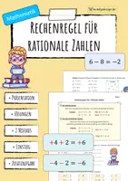Vorschau - Arbeitsblätter - Negative Zahlen addieren und subtrahieren - Deckblatt