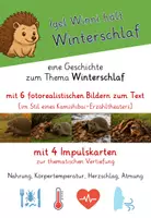 Vorschau - Stundenentwürfe - Igel Winni hält Winterschlaf / Erzähltheater / Kamishibai / Einstieg / Igeljahr - Deckblatt