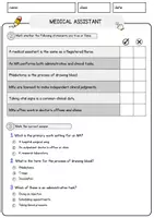 Vorschau - Arbeitsblätter - Medical Assistant Jobs Englisch Leseverstehen mit Richtig-Falsch-, Multiple-Choice- und Offenen Fragen (Englisch Arbeitsblatt) - Seite 2