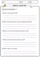Vorschau - Arbeitsblätter - Medical Assistant Jobs Englisch Leseverstehen mit Richtig-Falsch-, Multiple-Choice- und Offenen Fragen (Englisch Arbeitsblatt) - Seite 3