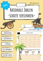 Vorschau - Arbeitsblätter - Addition und Subtraktion rationaler Zahlen - Deckblatt
