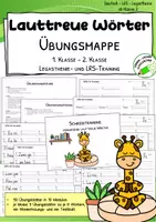 Vorschau - Arbeitsblätter - Lauttreues Schreiben – systematisches Wörtertraining für Klasse 1 und LRS - Deckblatt