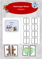 Vorschau - Arbeitsblätter - Klettmappe (TEACCH-Mappe) mit Bildhälften - Thema Winter - Deckblatt