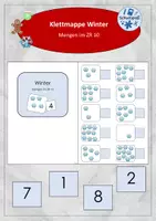 Vorschau - Arbeitsblätter - Klettmappe (TEACCH-Mappe) zu Mengen im ZR 10 - Thema Winter - Deckblatt