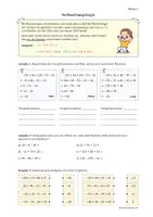 Vorschau - Arbeitsblätter - Rationale Zahlen addieren und subtrahieren - Seite 1