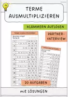 Vorschau - Arbeitsblätter - Terme ausmultiplizieren - Partnerinterview - Deckblatt