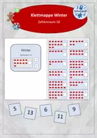 Vorschau - Arbeitsblätter - Klettmappe (TEACCH-Mappe) zu Mengen im ZR 16 - Thema Winter - Deckblatt