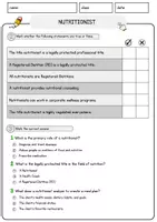 Vorschau - Arbeitsblätter - Nutritionist Jobs Englisch Leseverstehen mit Richtig-Falsch-, Multiple-Choice- und Offenen Fragen (Englisch Arbeitsblatt) - Seite 2