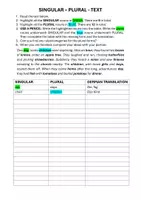 Vorschau - Arbeitsblätter - Singular & Plural nouns (regular & irregular) - Seite 1