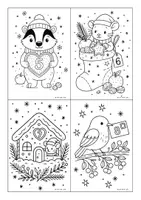 Vorschau - Mal- und Bastelvorlagen - DIY Adventskalender - 24 Bilder zum Ausmalen (Weihnachten) - Seite 3
