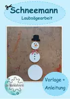 Vorschau - Mal- und Bastelvorlagen - Schneemann-Mobile, Laubsägearbeit, Vorlage und Anleitung - Deckblatt
