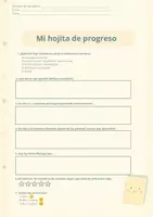 Vista previa - Hojas de trabajo - Mi hojita de progreso, una forma simple de autoevaluación - página 1