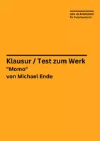 Vorschau - Arbeitsblätter - Klassenarbeit / Arbeitsblatt zu "Momo" von Michael Ende - Deckblatt