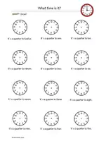 Vorschau - Arbeitsblätter - What time is it? viertel vor - Arbeitsblätter - Seite 2