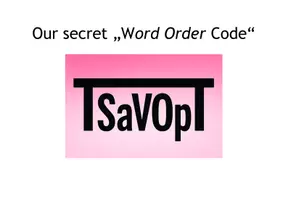 Vorschau - Arbeitsblätter - word order / syntax / Satzbau / Wortstellung - Arbeitsblatt und "Secret Code" - Seite 1