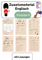 Vorschau - Arbeitsblätter - Zusatzmaterial Englisch Klasse 4 - Deckblatt