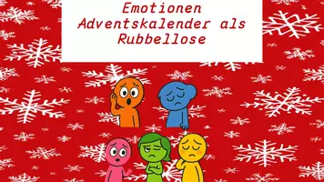 Vorschau - Mal- und Bastelvorlagen - Emotionen Adventskalender als Rubbellose - Deckblatt