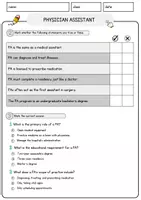 Vorschau - Arbeitsblätter - Physician Assistant Jobs Englisch Leseverstehen mit Richtig-Falsch-, Multiple-Choice- und Offenen Fragen (Englisch Arbeitsblatt) - Seite 2