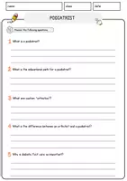 Vorschau - Arbeitsblätter - Podiatrist Jobs Englisch Leseverstehen mit Richtig-Falsch-, Multiple-Choice- und Offenen Fragen (Englisch Arbeitsblatt) - Seite 3