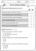 Vorschau - Arbeitsblätter - Postal Service Worker Jobs Englisch Leseverstehen mit Richtig-Falsch-, Multiple-Choice- und Offenen Fragen (Englisch Arbeitsblatt) - Seite 2