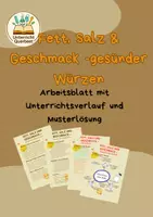 Vorschau - Stundenentwürfe - Fett, Salz & Geschmack – wie beeinflussen sie die Zubereitung - Deckblatt