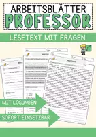 Vorschau - Arbeitsblätter - Professor Jobs Englisch Leseverstehen mit Richtig-Falsch-, Multiple-Choice- und Offenen Fragen (Englisch Arbeitsblatt) - Deckblatt