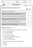 Vorschau - Arbeitsblätter - Psychiatrist Jobs Englisch Leseverstehen mit Richtig-Falsch-, Multiple-Choice- und Offenen Fragen (Englisch Arbeitsblatt) - Seite 2
