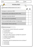 Vorschau - Arbeitsblätter - Psychologist Jobs Englisch Leseverstehen mit Richtig-Falsch-, Multiple-Choice- und Offenen Fragen (Englisch Arbeitsblatt) - Seite 2