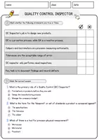 Vorschau - Arbeitsblätter - Quality Control Inspector Jobs Englisch Leseverstehen mit Richtig-Falsch-, Multiple-Choice- und Offenen Fragen (Englisch Arbeitsblatt) - Seite 2