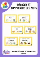 Aperçu - Apprentissages en autonomie - Atelier décodage et compréhension de mots - Page de couverture