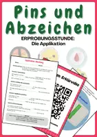 Vorschau - Unterrichtsreihen - Pins und Abzeichen aus Filz nähen - Erprobung Applikation - Deckblatt