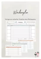 Vorschau - Arbeitsblätter - Vorlage zum Erstellen eines Wochenplans - ideal für #Hybridunterricht - Deckblatt