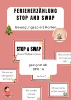 Vorschau - Stationenlernen - Ferienerzählung Weihnachtsferien Stop and Swap - Deckblatt