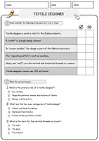 Vorschau - Arbeitsblätter - Textile Designer Jobs Englisch Leseverstehen mit Richtig-Falsch-, Multiple-Choice- und Offenen Fragen (Englisch Arbeitsblatt) - Seite 2