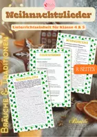 Vorschau - Arbeitsblätter - Die Herkunft der Weihnachtslieder – Lesetext & Arbeitsblätter - Deckblatt