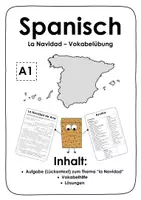Vorschau - Arbeitsblätter - La Navidad en España (Lückentext). Arbeitsblatt - Deckblatt