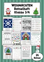 Vorschau - Arbeitsblätter - Rätselhefte Sparpaket: Monster Sommer Halloween Fußball Dino Wald Märchen Weihnachten 11 Hefte 177 Rätsel - Seite 1