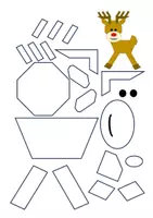 anteprima - Esercizi - PUZZLE RENNA E PUPAZZO GEOMETRICI - Pagina 2