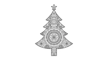 Vorschau - Mal- und Bastelvorlagen - Weihnachten Zentangle-Ausmalbilder, Vorlagen, Muster zum Ausmalen - Fensterbilder - Seite 1