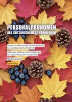 Vorschau - Arbeitsblätter - Personalpronomen als Satzanschlüsse verwenden (fünffach differenziert) - Deckblatt
