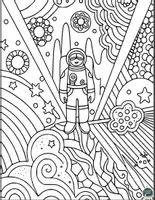 Vorschau - Mal- und Bastelvorlagen - Astronaut Pop Art – Ausmalbilder für Kinder - Seite 2