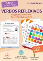 Vorschau - Spiele - Spanisch Aufgabenpaket: "Los verbos reflexivos" - Deckblatt