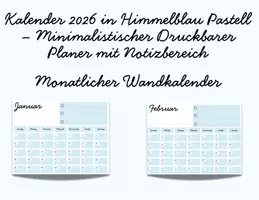 Vorschau - Lehrwerke/Schulbücher - Kalender 2026 tafelmaterial zum Ausdrucken - Deckblatt
