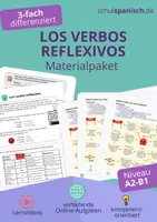 Vorschau - Spiele - Materialpaket "Los verbos reflexivos" – Einführung, Lernvideo, Übungen & Würfelspiel I 3fach differenziert - Deckblatt