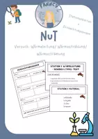 Vorschau - Arbeitsblätter - Versuche: Wärmeleitung/ Wärmeströmung/ Wärmestrahlung - Deckblatt