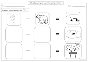 Vorschau - Arbeitsblätter - Zusammengesetzte Nomen (Spiel & Schreibspaziergang) - Seite 2