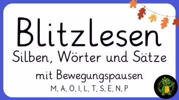 Vorschau - Poster - Blitzlesen mit Bewegungspausen Teil 2 (M, A, L, I, T, E, S, O, N, P) - Seite 2