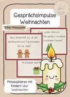 Vorschau - Bildkarten - Philosophieren mit Kindern - 31 Gesprächskarten zu Weihnachten - Deckblatt